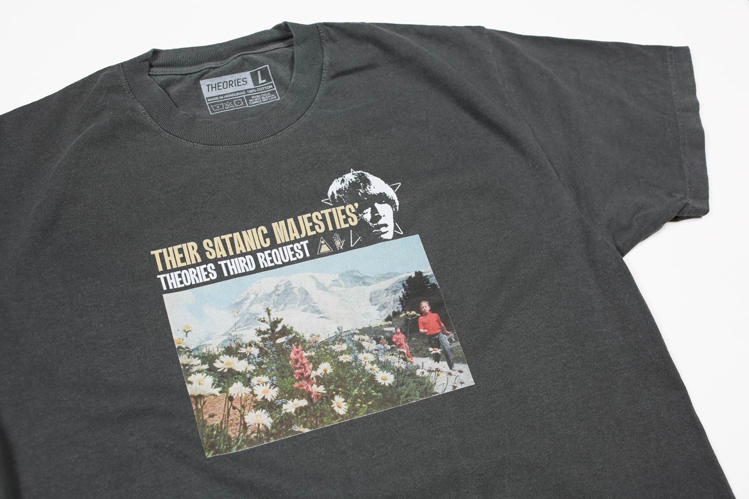THEORIES MAJESTIES GARMENT DYED TEE BLACK