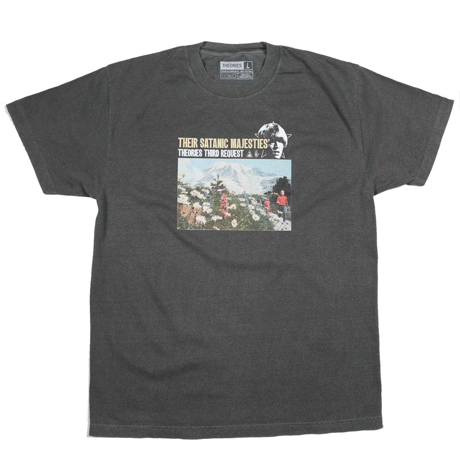 THEORIES MAJESTIES GARMENT DYED TEE BLACK