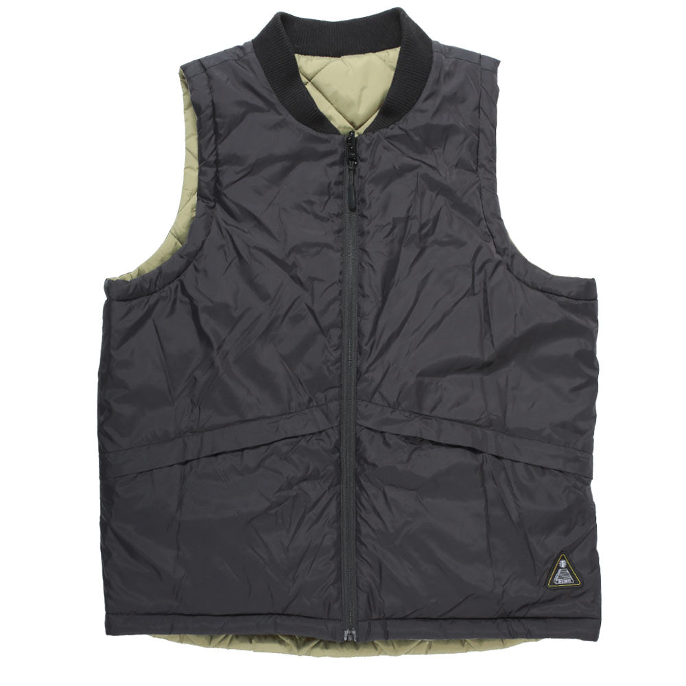 THEORIES NEWTON QUILTED REVERSIBLE VEST SAGE/BLACK