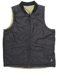 THEORIES NEWTON QUILTED REVERSIBLE VEST SAGE/BLACK