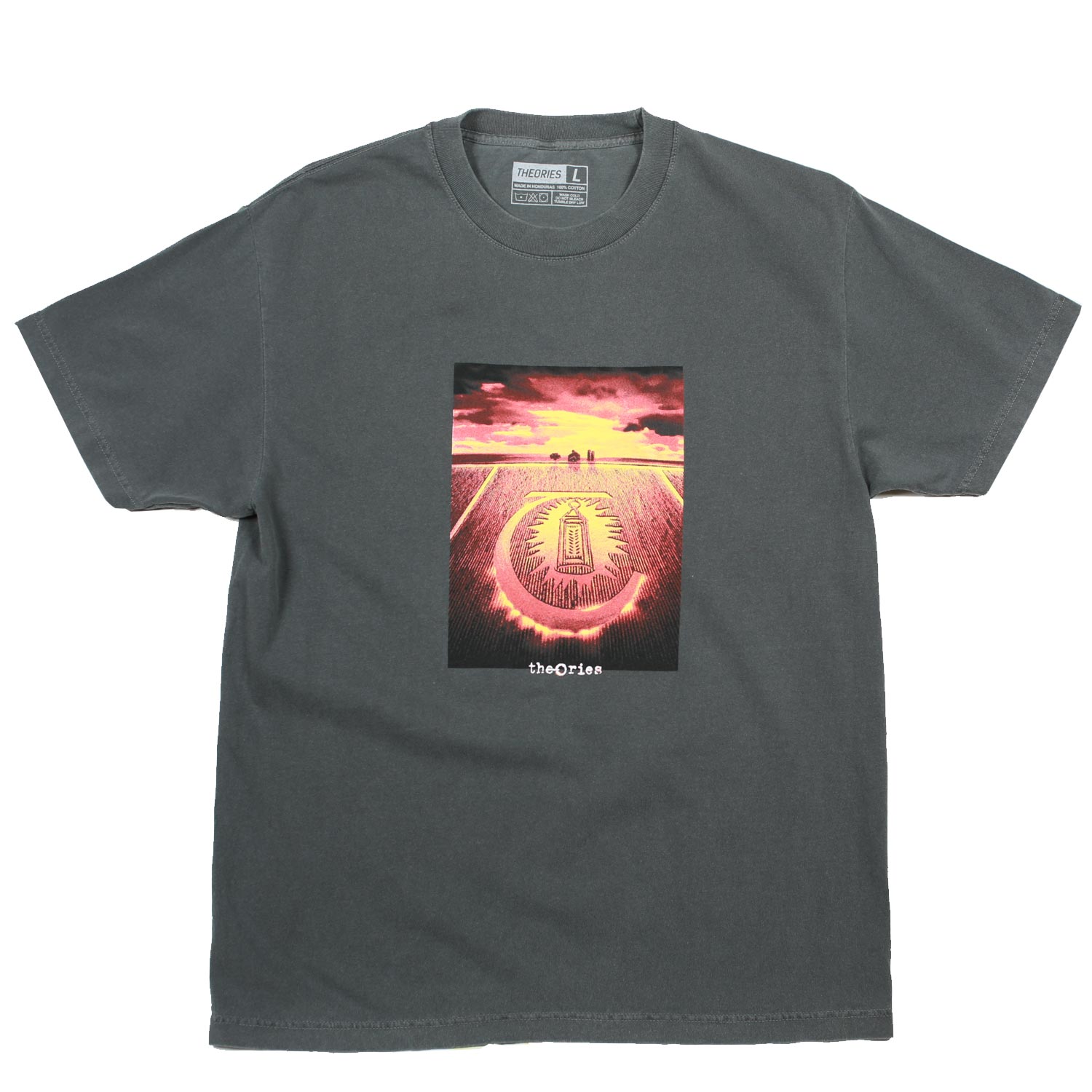 THEORIES ITS HAPPENING T-SHIRT WASHED BLACK