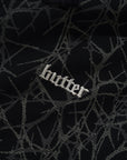 BUTTER THORN CAMO WAFFLE ZIP THRU HOOD BLACK