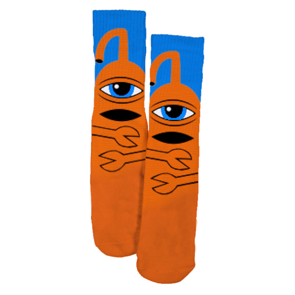 TOY MACHINE SOCKS SECT HUG RUST