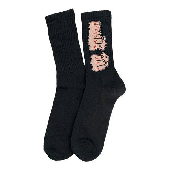 TOY MACHINE SOCKS FISTS BLACK
