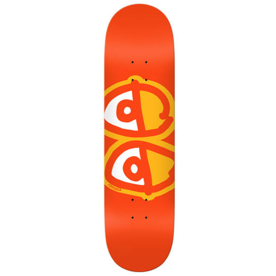 KROOKED DECK - EYES WHITE EYES ORANGE (8.25") - The Drive Skateboard Shop