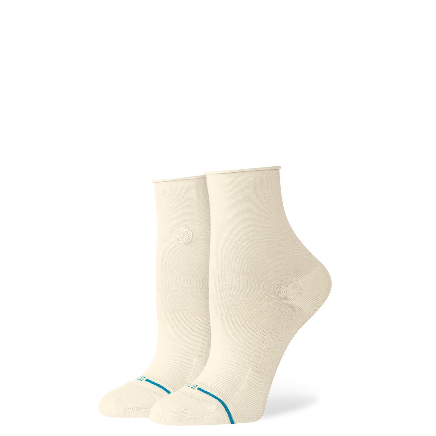 STANCE SOCKS WOMENS ROLLIN QUARTER CREAM