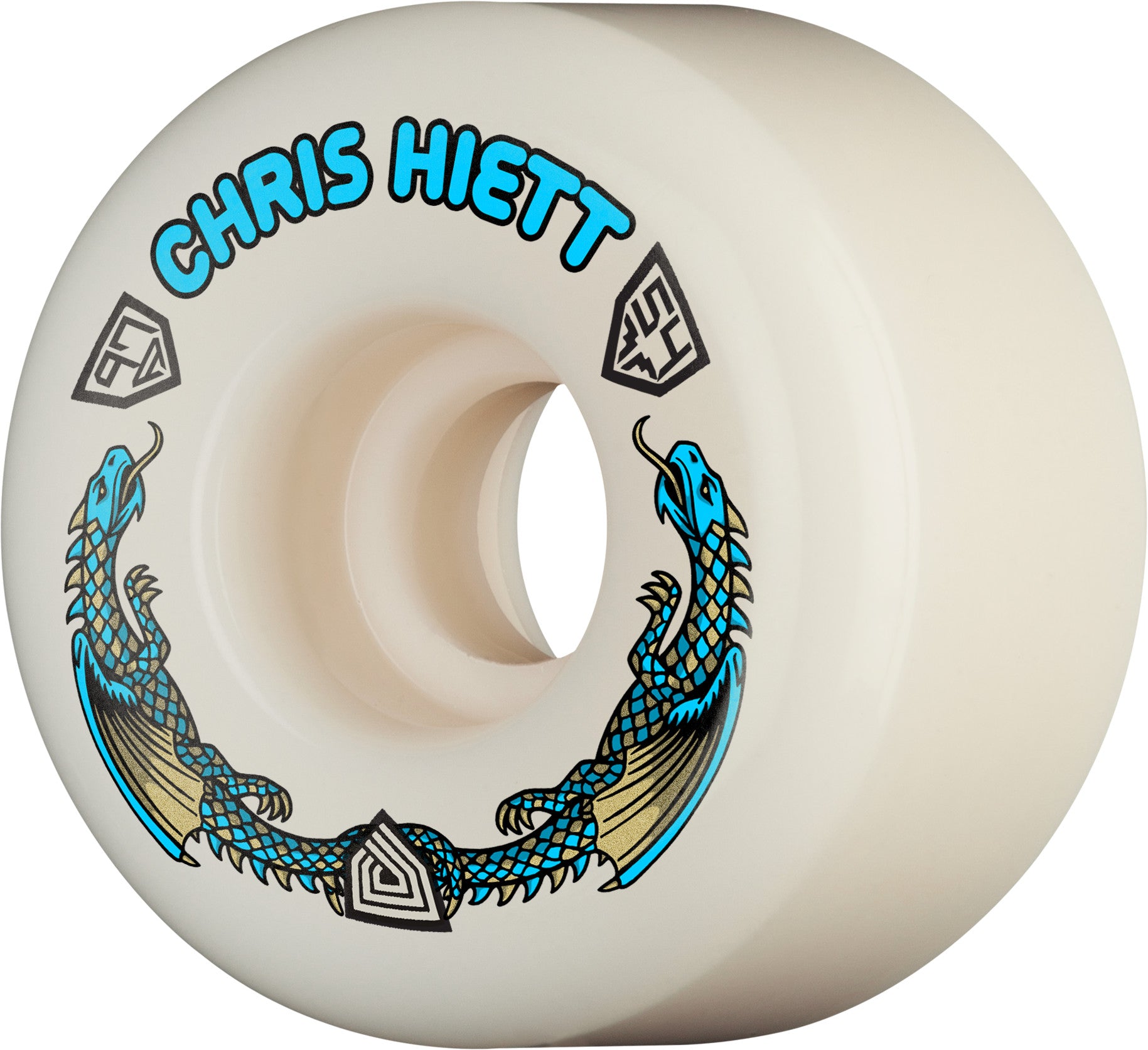 POWELL-PERALTA DRAGON FORMULA WHEELS CHRIS HIETT NANO RAT BLUE V7 97A (54MM)