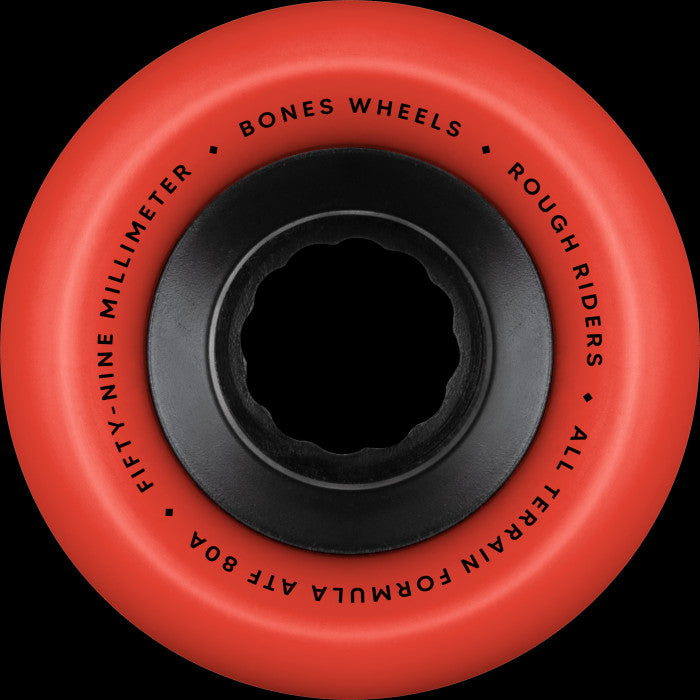BONES WHEELS ROUGH RIDERS 80A RED (56MM/59MM)