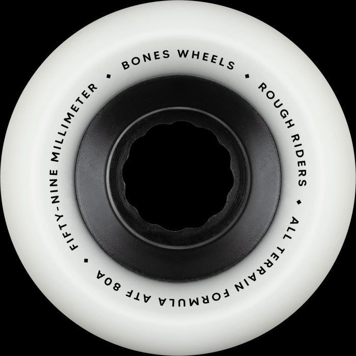 BONES WHEELS ROUGH RIDERS 80A WHITE (56MM/59MM)