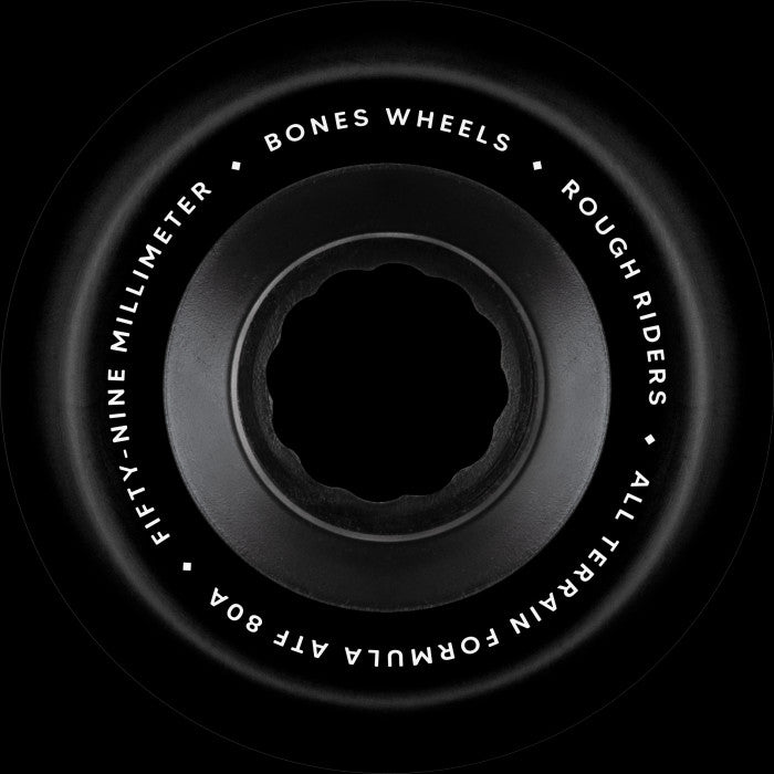 BONES WHEELS ROUGH RIDERS 80A BLACK (59MM)