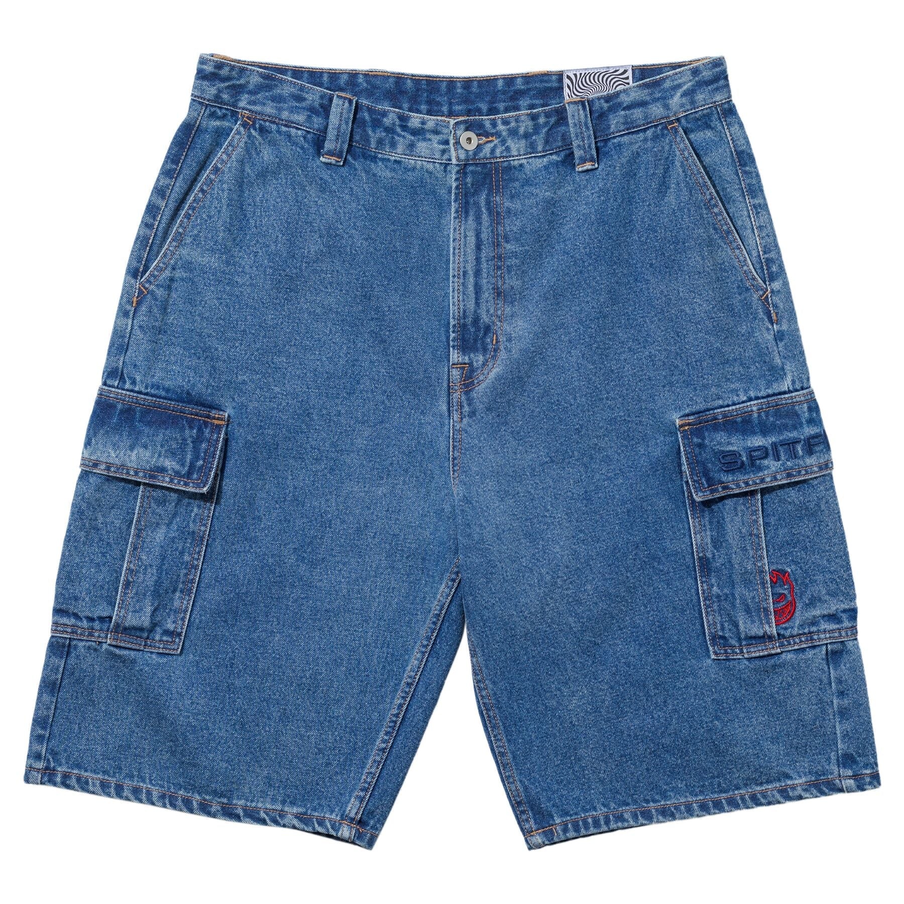 SPITFIRE CLASSIC '87 DENIM CARGO SHORT LIGHT STONE WASH - The Drive Skateboard Shop