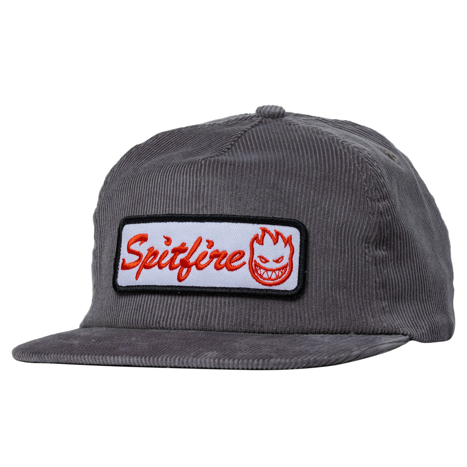 SPITFIRE COURIER PATCH SNAPBACK CHARCOAL/WHITE - The Drive Skateboard Shop