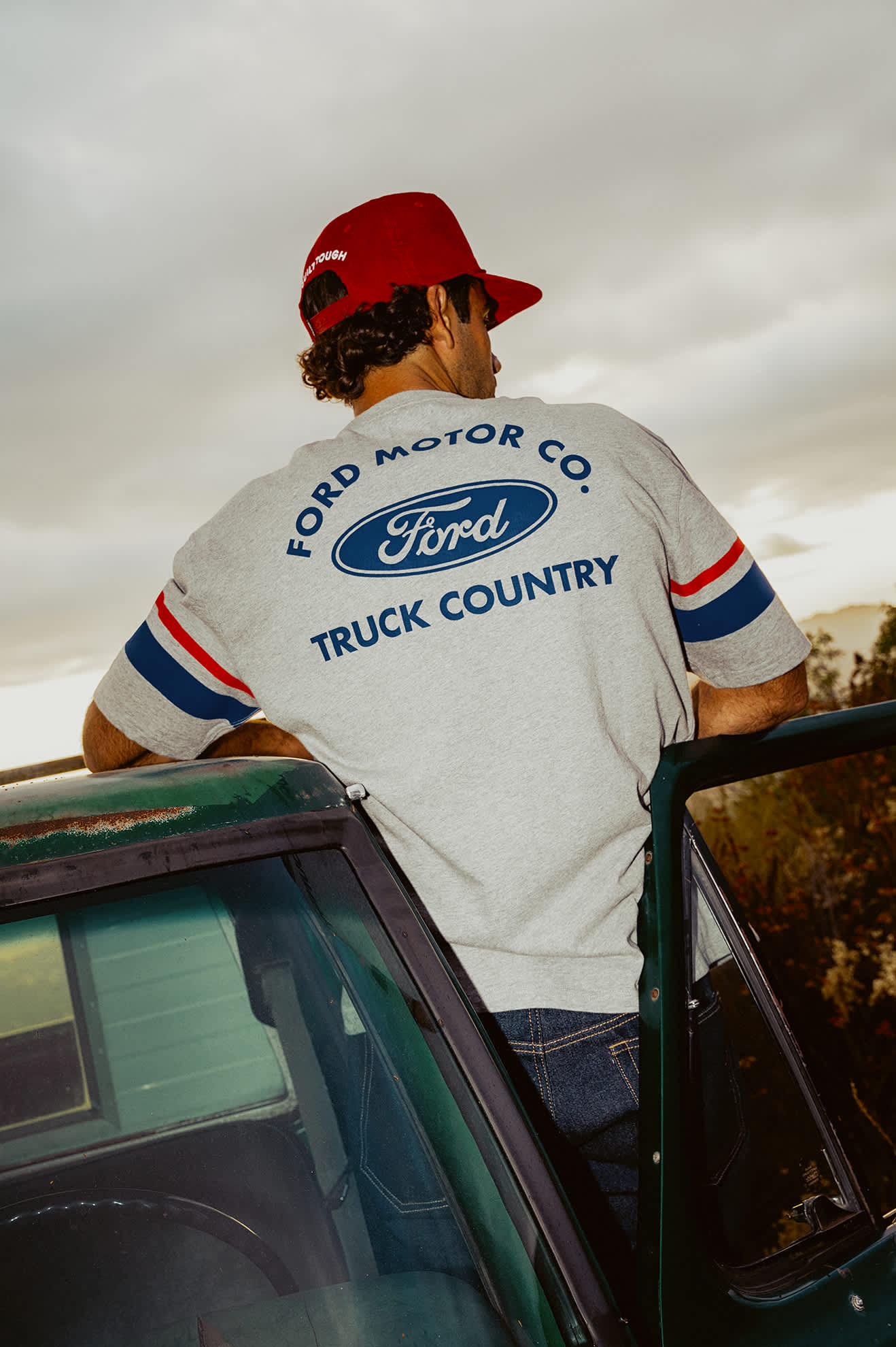 BRIXTON X FORD COUNTRY JERSEY HEATHER GREY