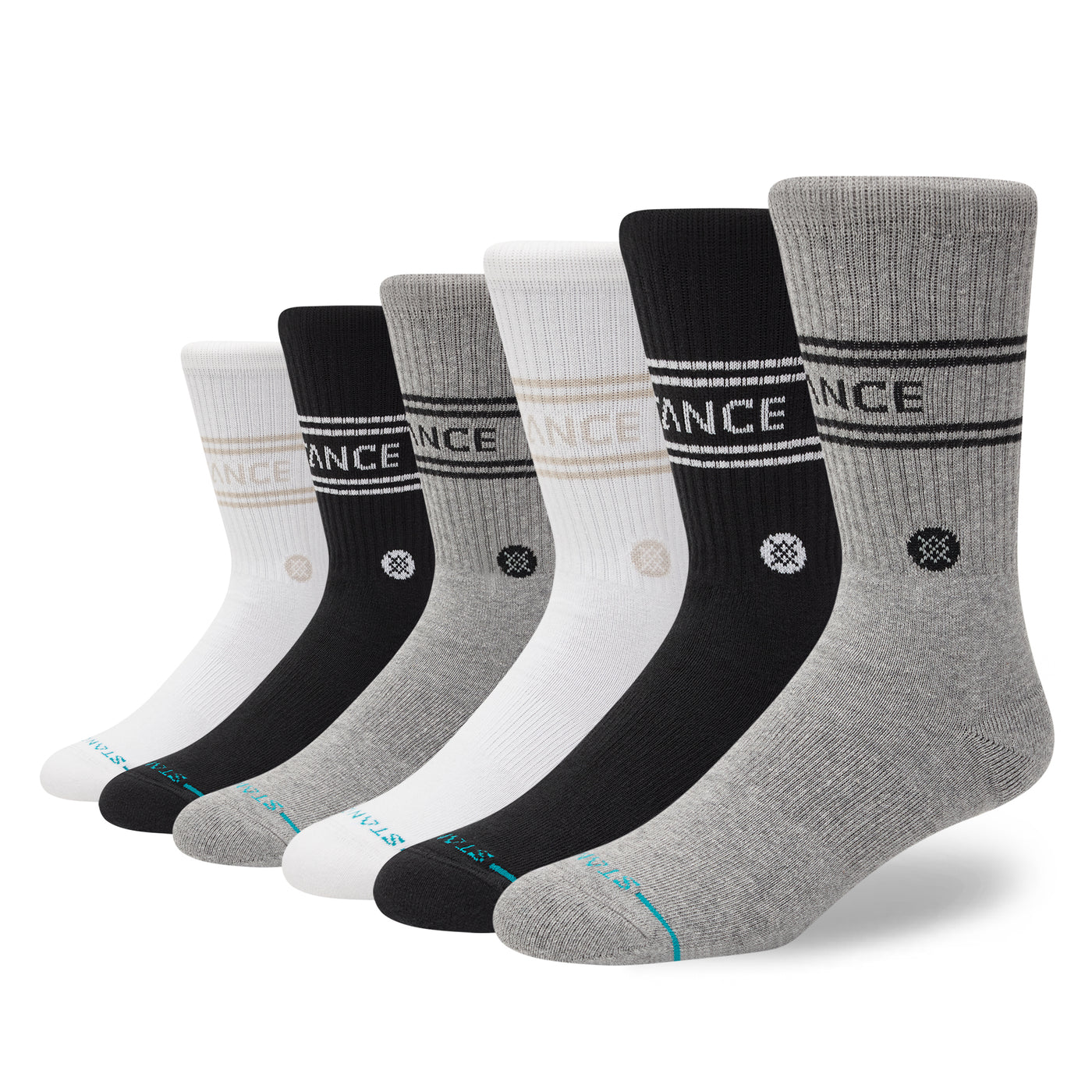 STANCE SOCKS VITAL 6 PACK CREW