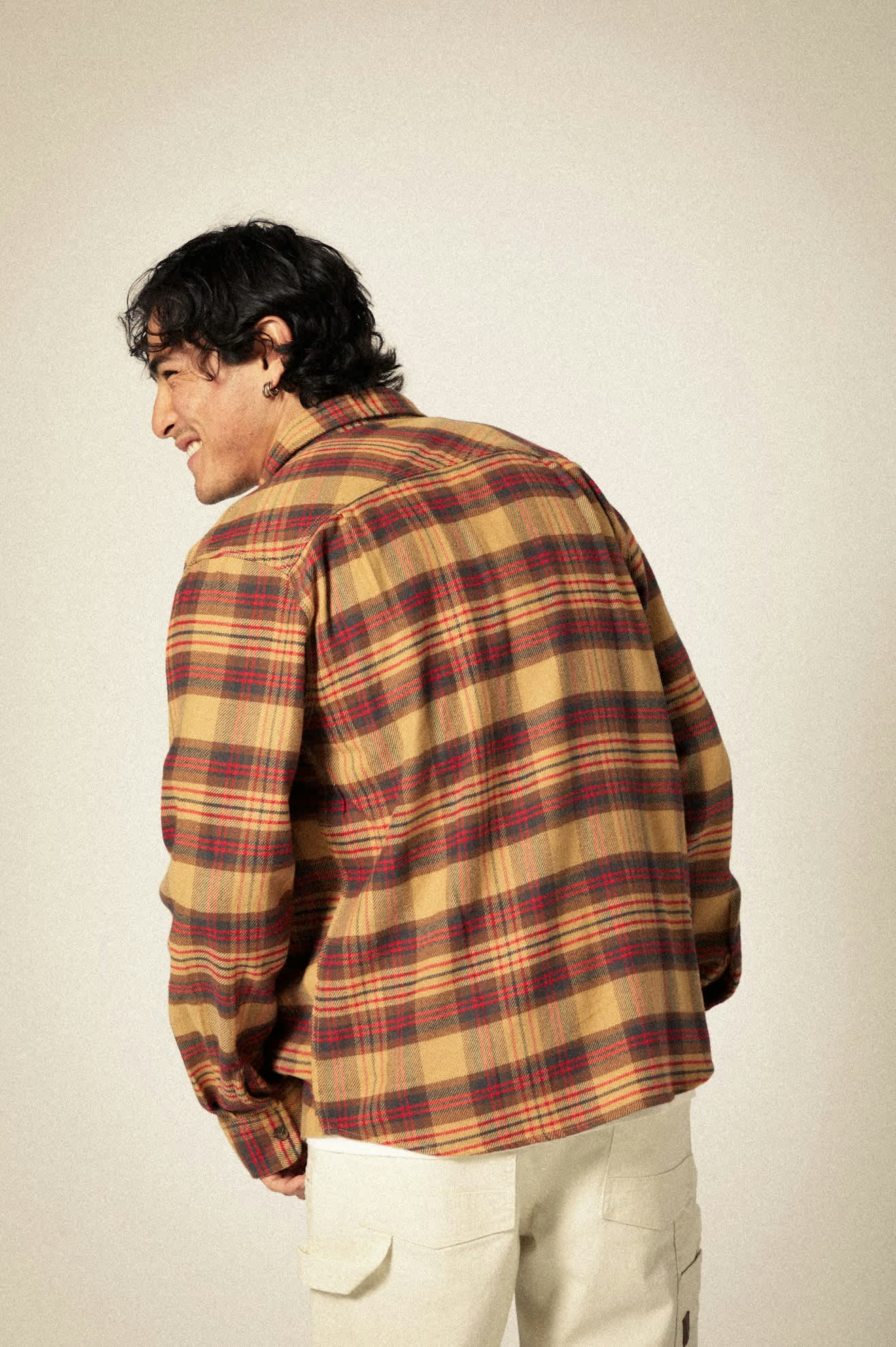 BRIXTON BOWERY FLANNEL CURRY/WASHED BLACK/CRIMSON - The Drive Skateboard Shop