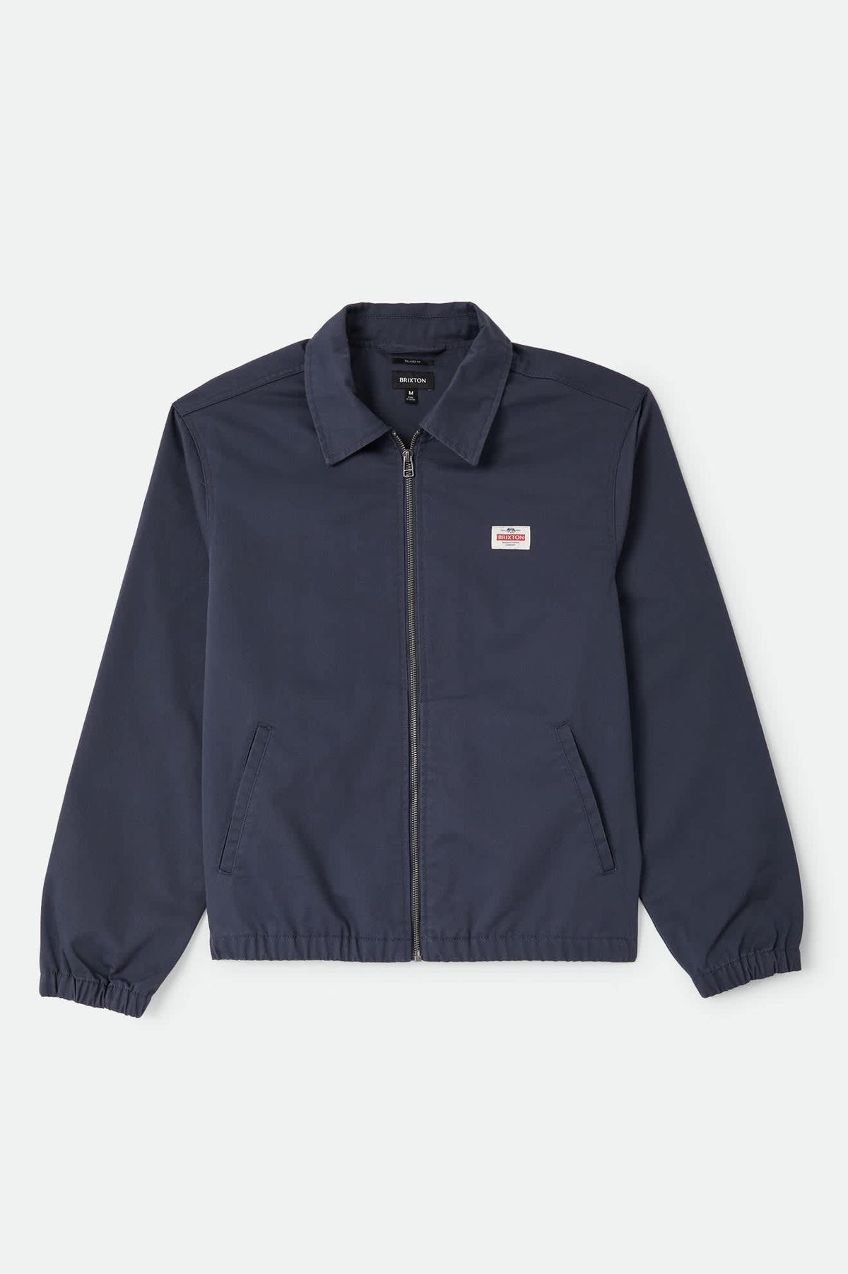 BRIXTON TRADEMARK LIGHTWEIGHT GARAGE ZIP JACKET WASHED NAVY