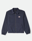 BRIXTON TRADEMARK LIGHTWEIGHT GARAGE ZIP JACKET WASHED NAVY
