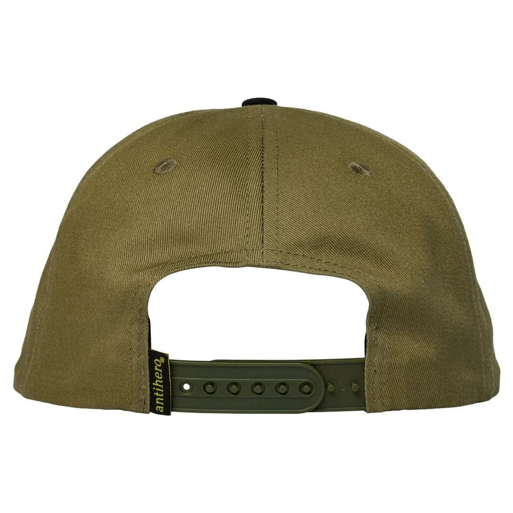 ANTI-HERO Basic Eagle snapback hat in tan and black with embroidered eagle logo