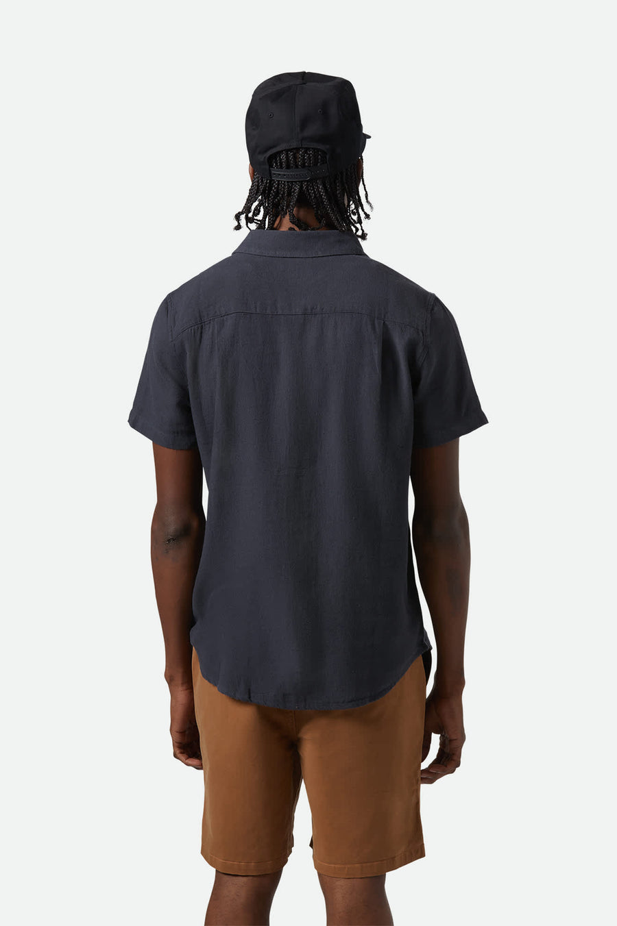 BRIXTON CHARTER ORGANIC COTTON S/S WOVEN WASHED BLACK - The Drive Skateboard Shop