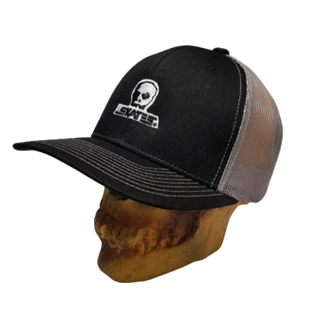 SKULL SKATES LOGO MESH CAP BLACK/SILVER - The Drive Skateboard Shop