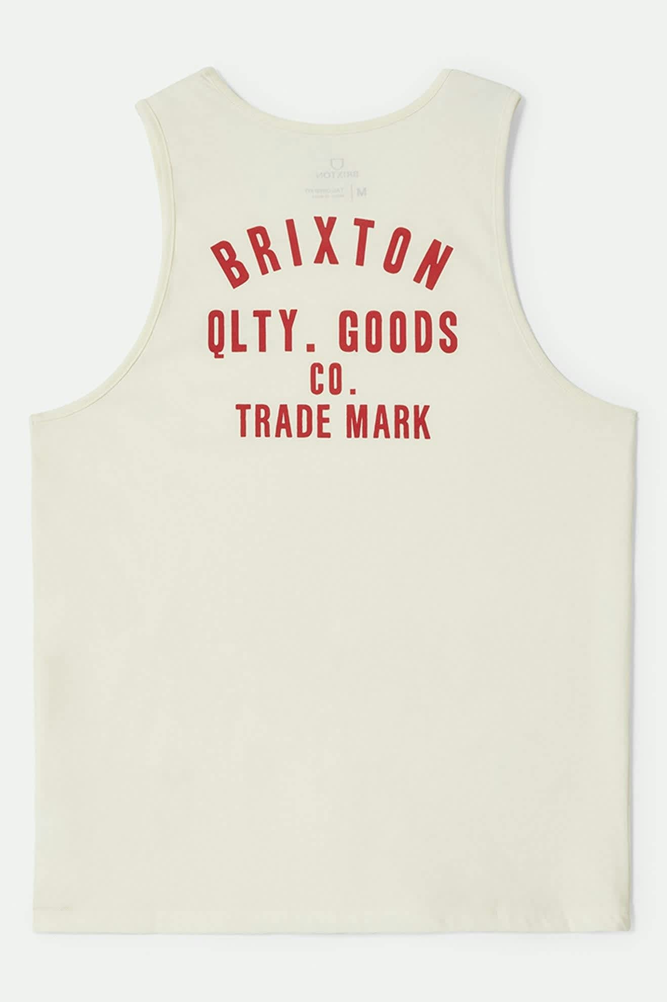 BRIXTON WOODBURN TANK TOP OFF WHITE/CRIMSON