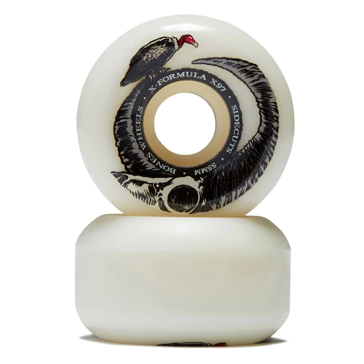 BONES WHEELS X-FORMULA FLOOR HORNS SIDECUTS V5 97A (55MM) - The Drive Skateboard Shop