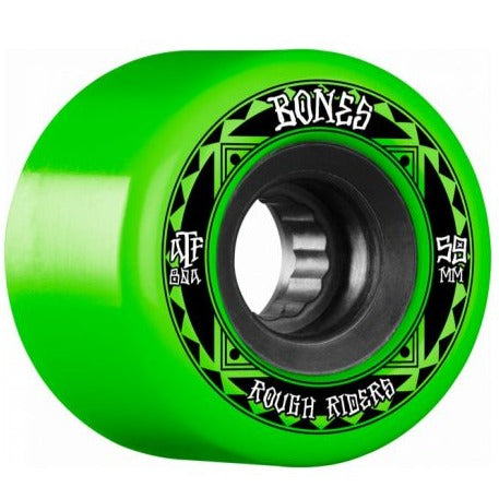 BONES WHEELS - ROUGH RIDERS RUNNERS 80A GREEN (56MM/59MM) - The Drive Skateshop