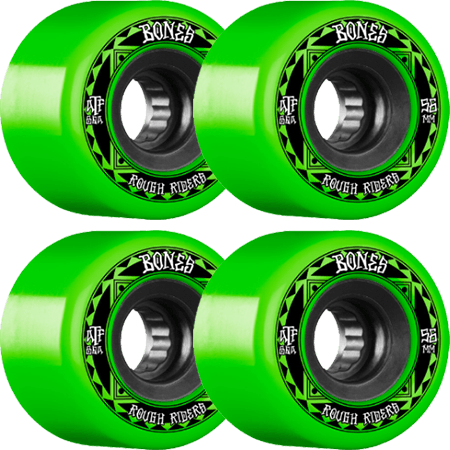 BONES WHEELS - ROUGH RIDERS RUNNERS 80A GREEN (56MM/59MM) - The Drive Skateshop