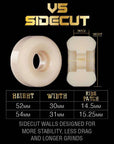 BONES WHEELS X-FORMULA V5 SIDECUTS 95A (52MM)