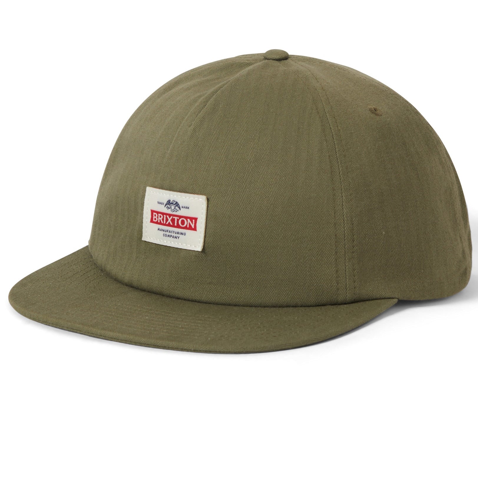 BRIXTON PINNACLE MP SNAPBACK HAT WASHED OLIVE GREEN