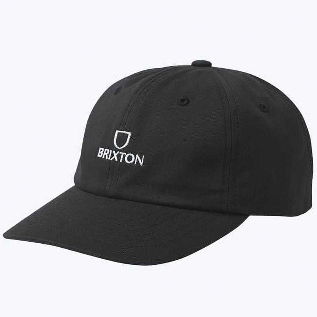 BRIXTON ALPHA NP LP ADJUSTABLE HAT BLACK/WHITE RINSE