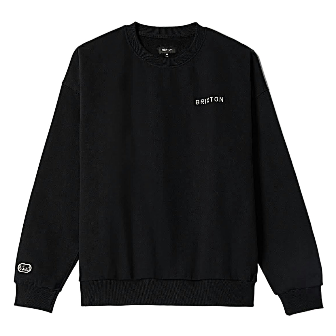 BRIXTON EMBROIDERED HEAVY WEIGHT CREW BLACK