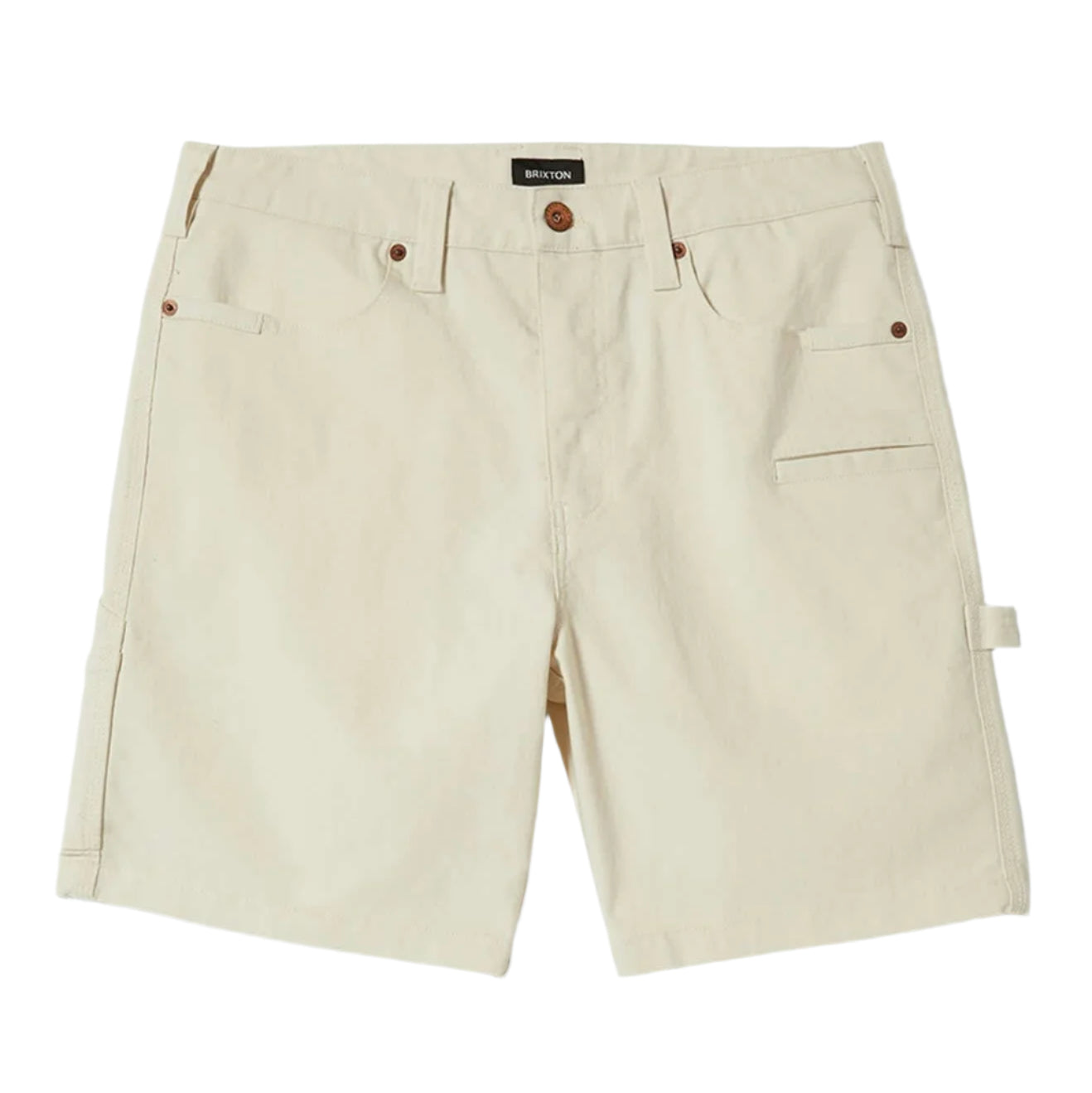 BRIXTON BUILDERS CARPENTER BAGGY SHORT EGRET WHITE