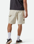BRIXTON BUILDERS CARPENTER BAGGY SHORT EGRET WHITE