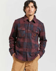 BRIXTON ARCTIC STRETCH FLEECE CORDOVAN RED/WASHEV NAVY PLAID