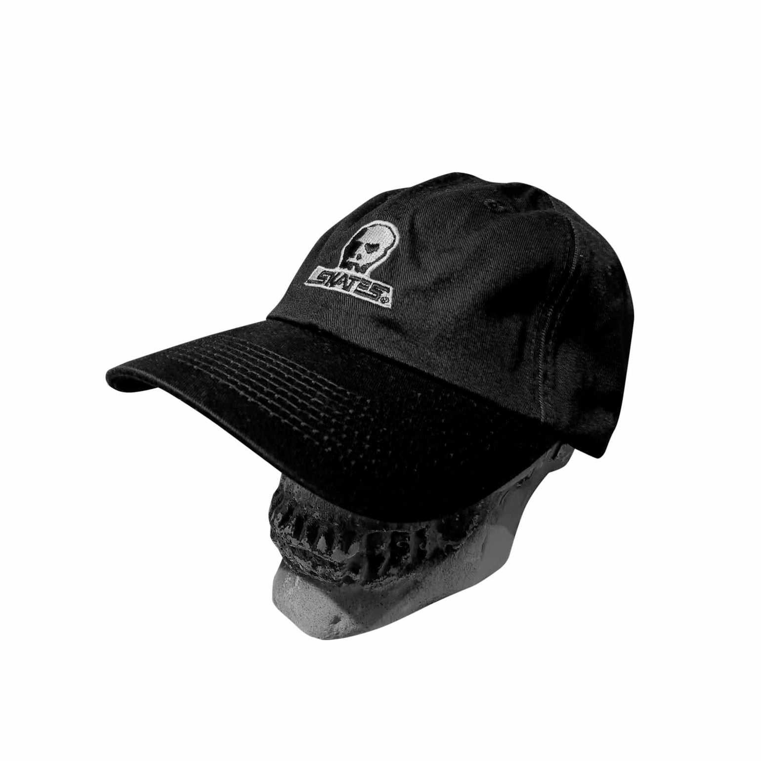 SKULL SKATES LOGO DAD HAT STRAPBACK BLACK