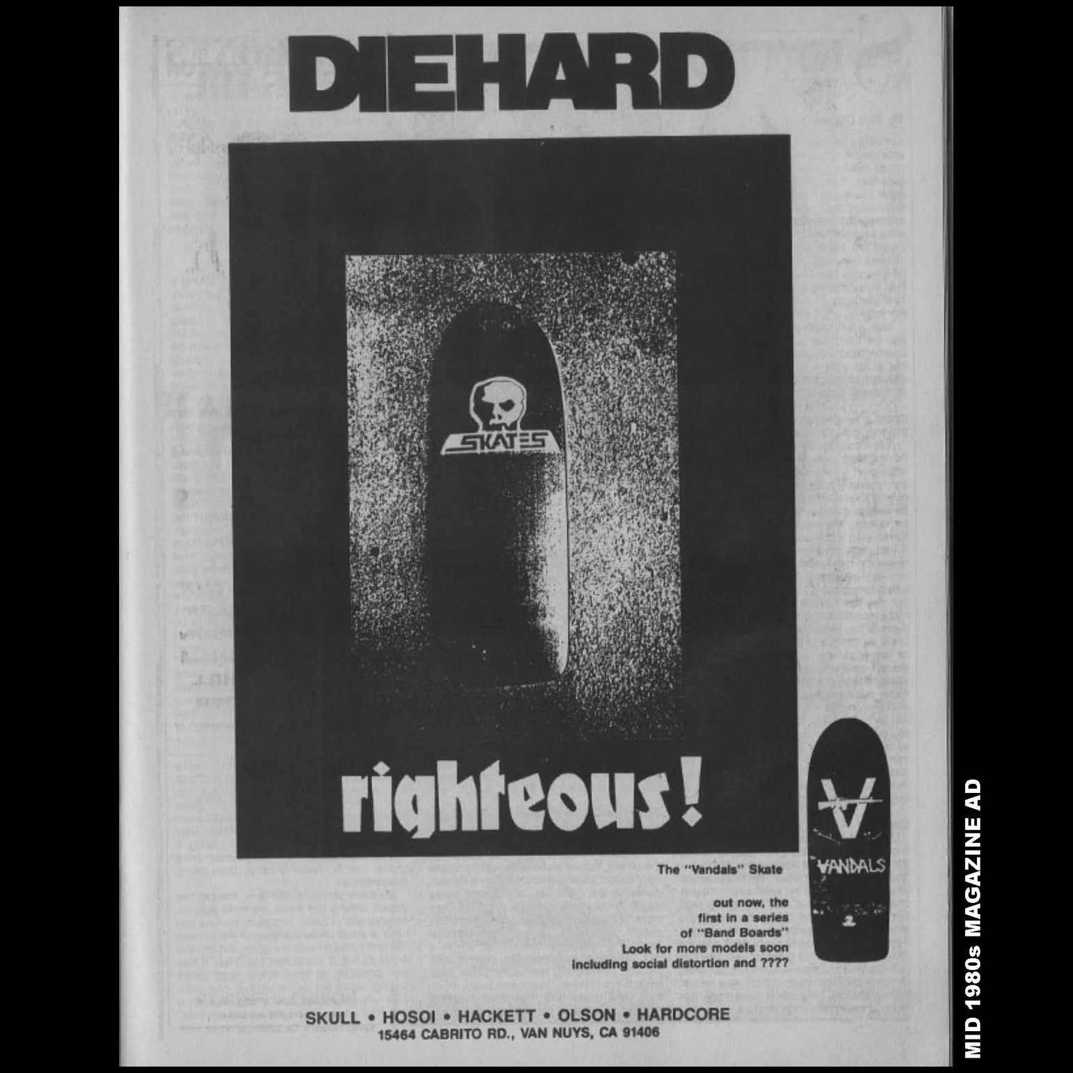 SKULL SKATES DECK - DIE HARD REISSUE (10")