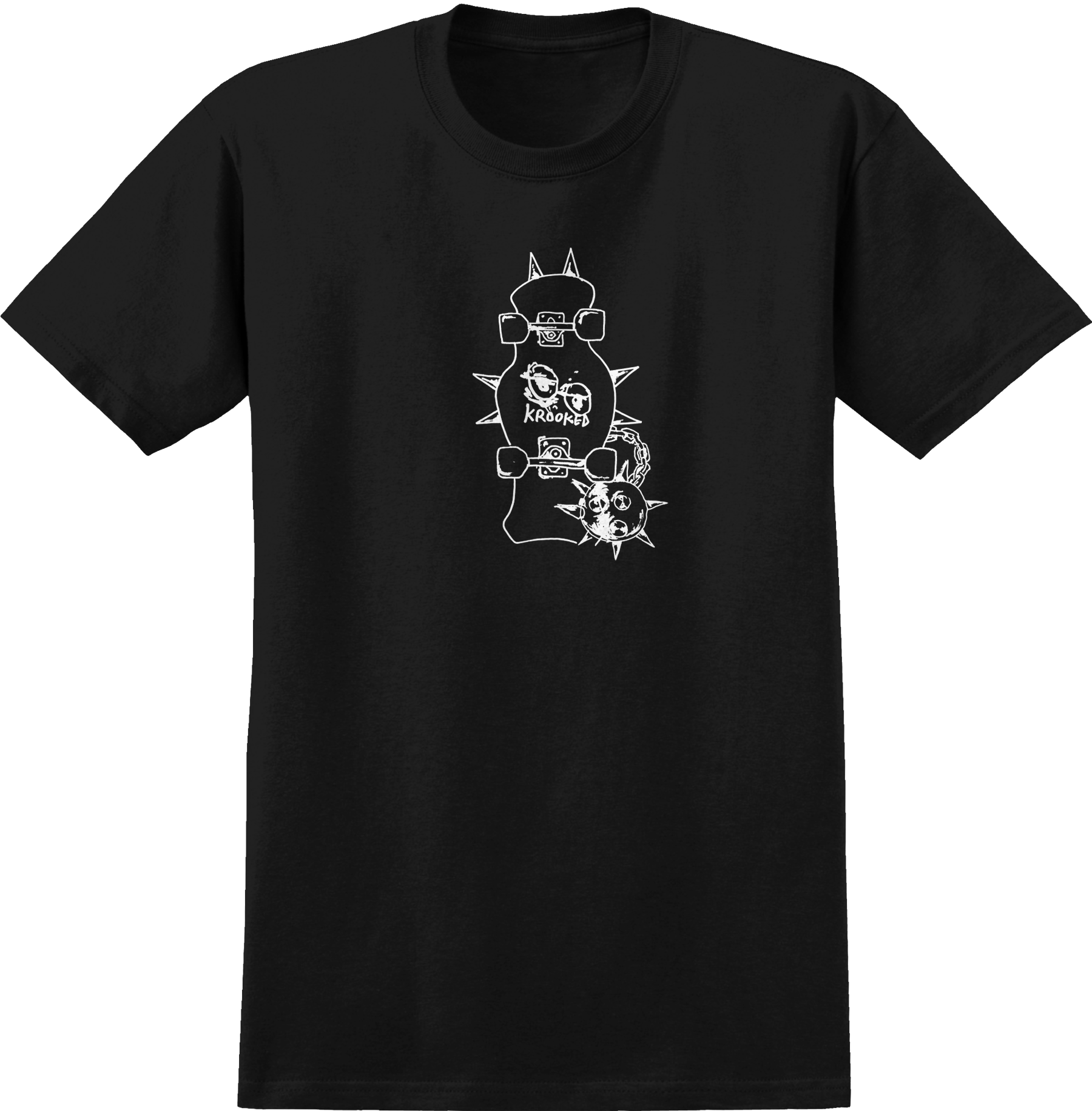 KROOKED MACE TEE BLACK - The Drive Skateshop