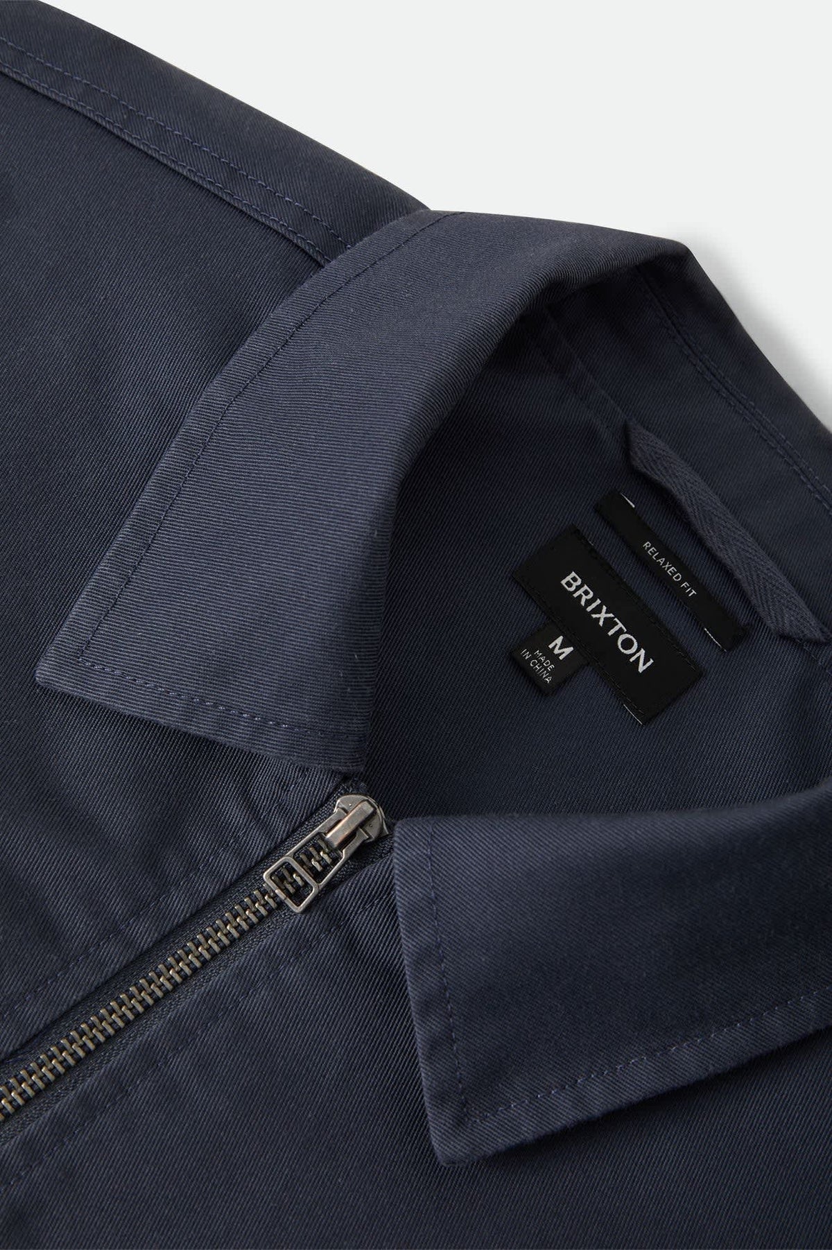 BRIXTON TRADEMARK LIGHTWEIGHT GARAGE ZIP JACKET WASHED NAVY