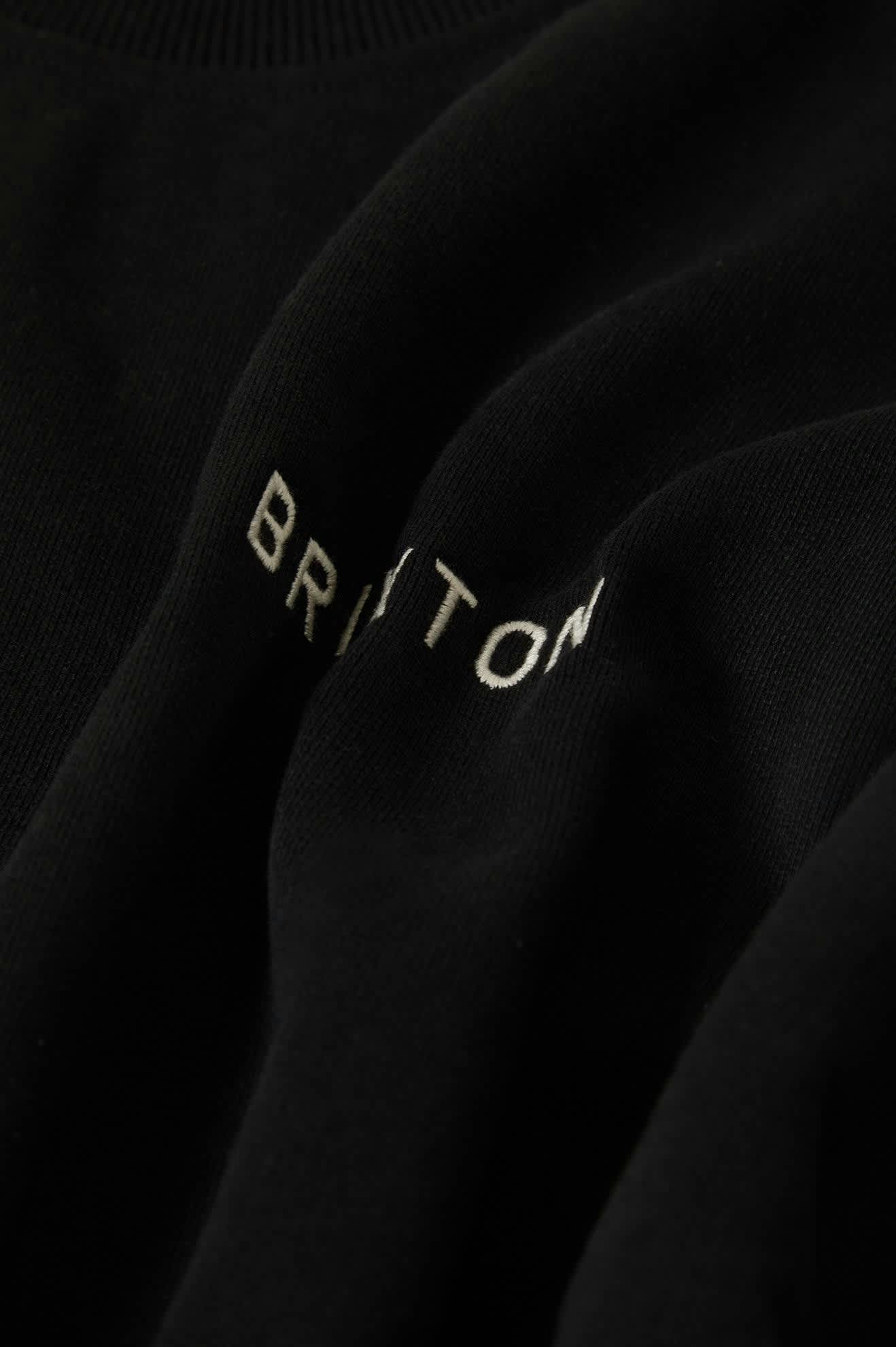 BRIXTON EMBROIDERED HEAVY WEIGHT CREW BLACK