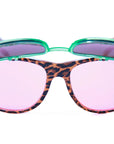 HAPPY HOUR SUNGLASSES FLIP UPS LEOPARD PAJAMA PARTY