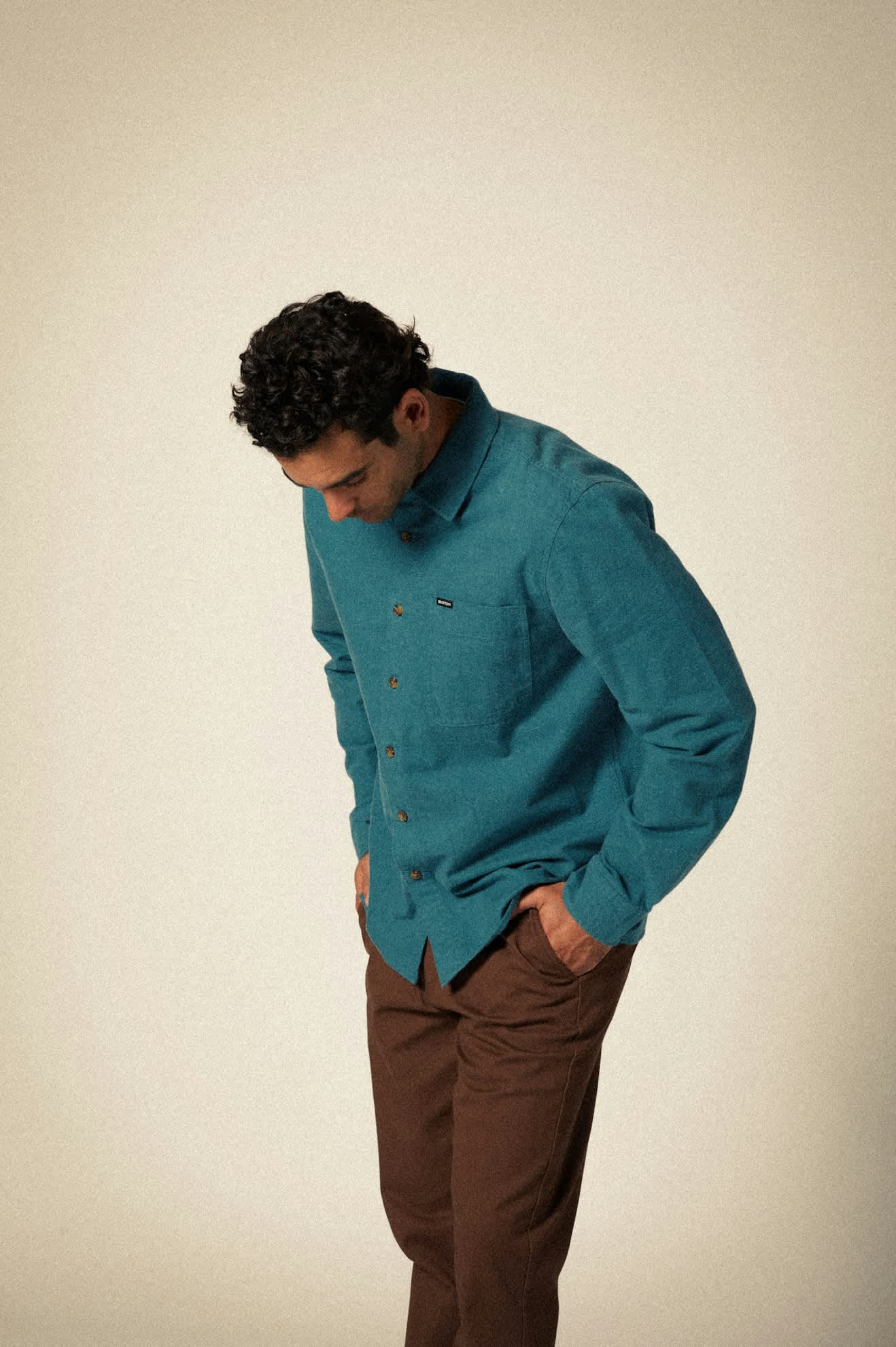 BRIXTON HASTING KAPOK FLANNEL HEATHER AQUATIC - The Drive Skateboard Shop