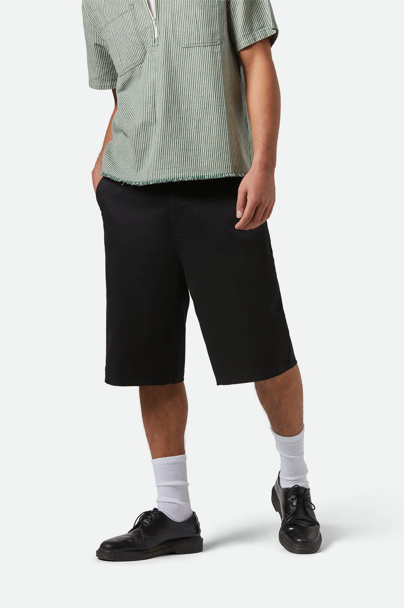 BRIXTON CHOICE CHINO BAGGY SHORT BLACK 
