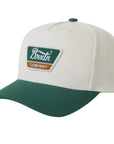 BRIXTON LINWOOD C NETPLUS MP SNAPBACK HAT OFF WHITE/PRIMAL GREEN