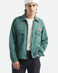 BRIXTON TRADEMARK GARAGE JACKET WASHED PRIMAL GREEN