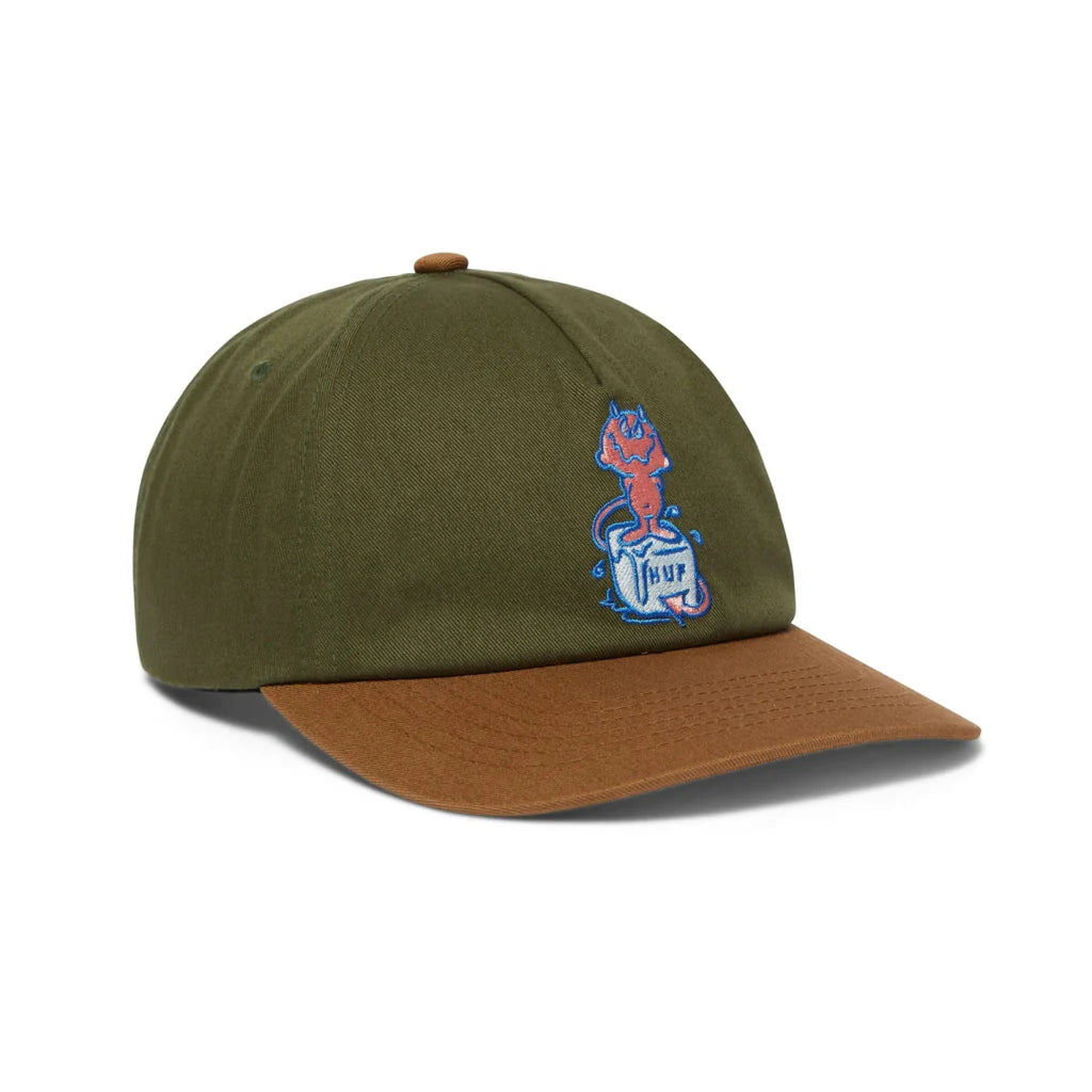 HUF MELT 5 PANEL SNAPBACK GREEN - The Drive Skateboard Shop