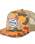 BRIXTON HENRY HAT MP TRUCKER ORANGE DUCK CAMO
