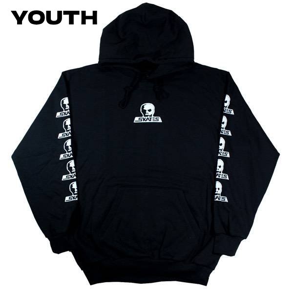 SKULL SKATES YOUTH HOOD BLACK