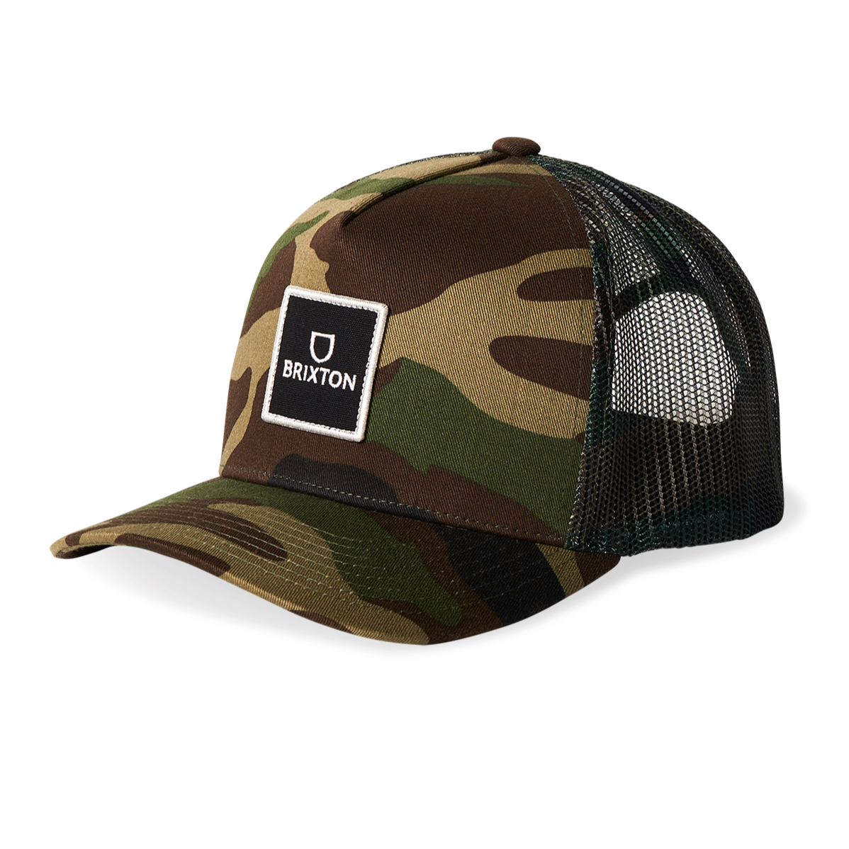 BRIXTON ALPHA BLACK X C MP MESH CAP CAMO/CAMO