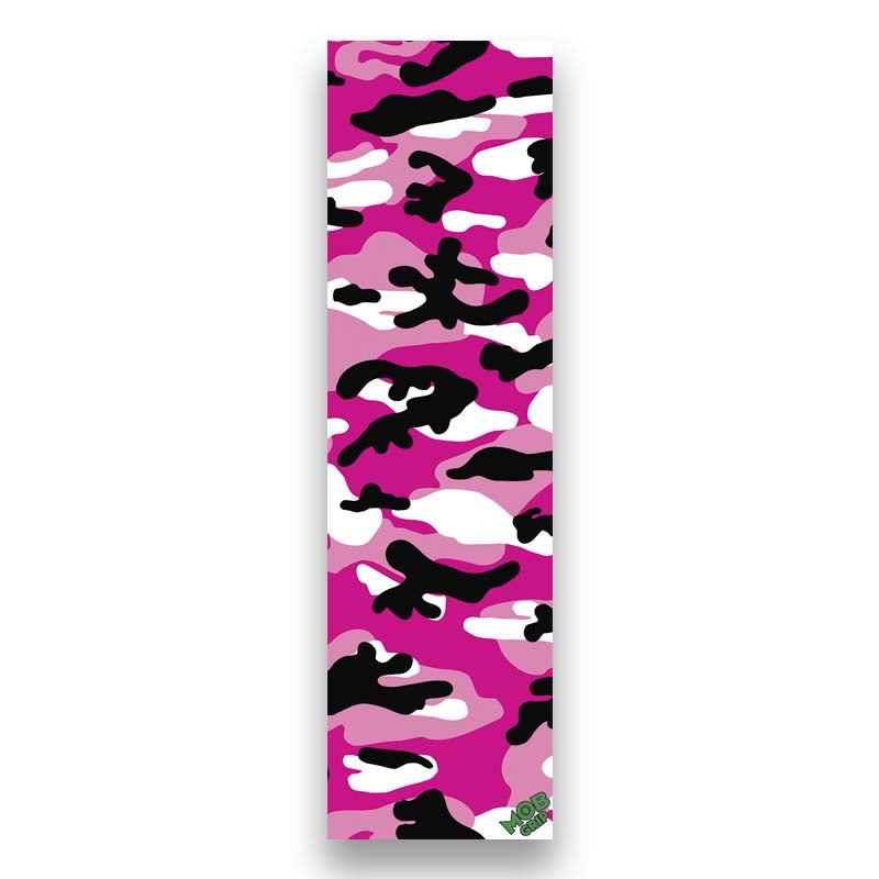 MOB GRIP TAPE SHEET CAMO WHITE/PINK - The Drive Skateboard Shop